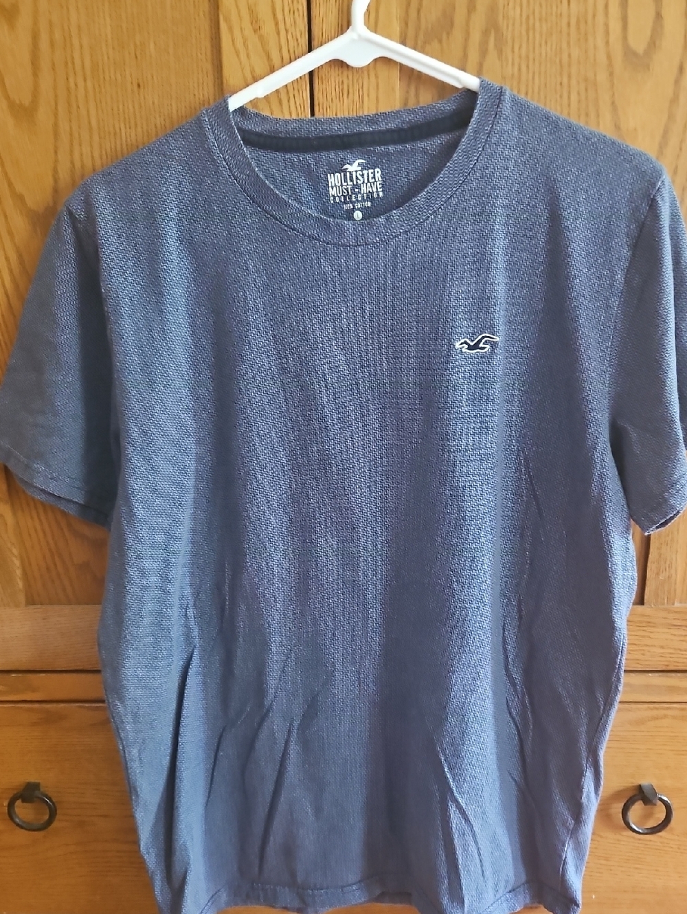 Hollister Men's Blue  Short-Sleeve Crew Tee